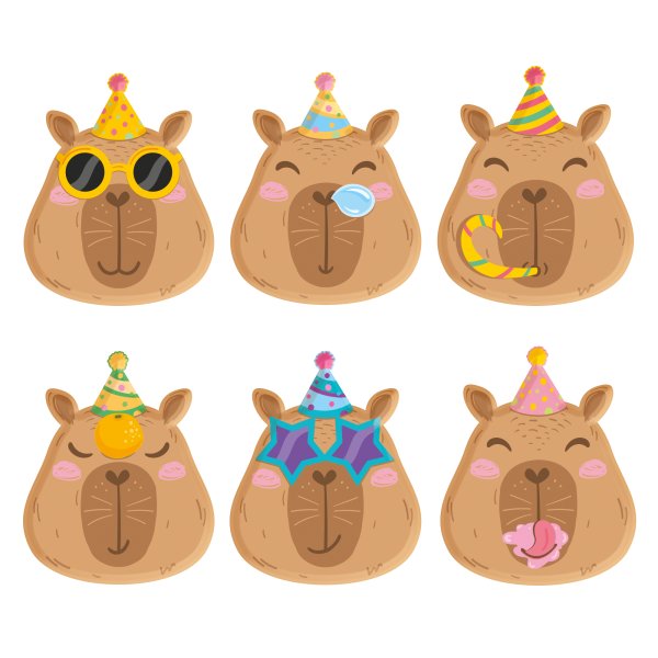 Pappteller - Capybara - 6er-Pack Pappteller - Capybara - 6er-Pack