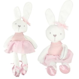 Pl�schhase im rosa Kleid, 42 cm