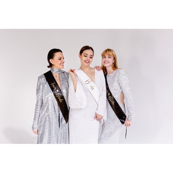 Schrpe - Bride & Team Bride - Schwarz/Wei - 6er-Pack