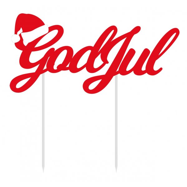 Tortendekoration - Frohe Weihnachten - Rot Tortendekoration - Frohe Weihnachten - Rot