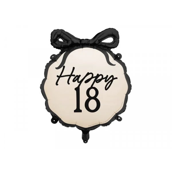 Runder Folienballon - Nude - Happy 18