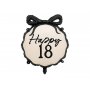 Runder Folienballon - Nude - Happy 18