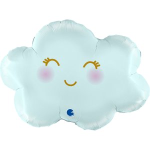 Folienballon - Wolke - Satin - Pastellblau - Form - 61 cm Folienballon - Wolke - Satin - Pastellblau - Form - 61 cm