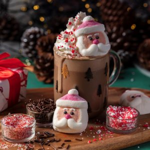 Hei�e Schokoladendekoration - Weihnachtsmann - Streusel - PME