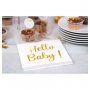 Servietten - Hello Baby - Gold - 20er-Packung Servietten - Hello Baby - Gold - 20er-Packung