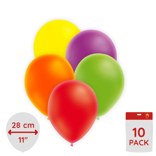 Ballons - Mix - Neon - 10er-Pack
