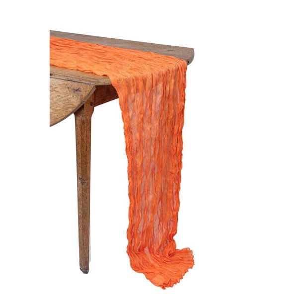 Tischläufer aus Stoff - Orange - 90 cm x 3 m Tischläufer aus Stoff - Orange - 90 cm x 3 m