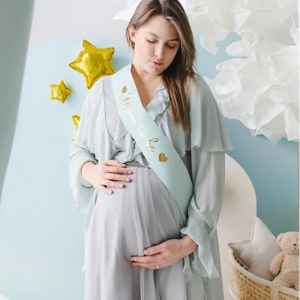 Schrpe - Werdende Mama - Tiffany Blau/Gold