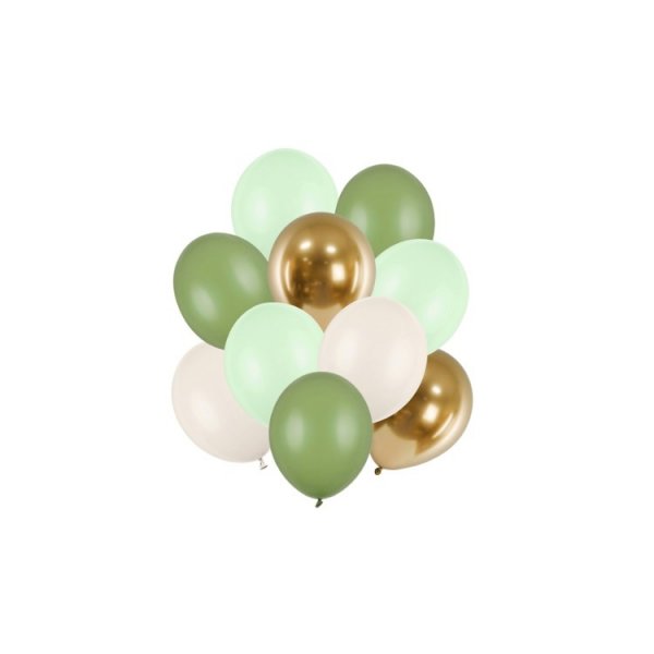 Ballonstrauß - Grün/Gold - 10 Stück Ballonstrauß - Grün/Gold - 10 Stück