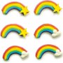 Zuckerdekorationen - Regenbogen - 6 Stk Zuckerdekorationen - Regenbogen - 6 Stk