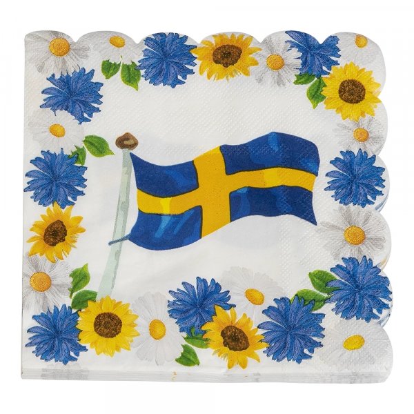 Servietten - Blumen - 16er-Pack - 25 x 25 cm Servietten - Blumen - 16er-Pack - 25 x 25 cm