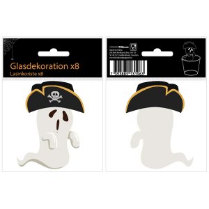 Glasdekorationen - Geisterpirat - 8er-Pack Glasdekorationen - Geisterpirat - 8er-Pack