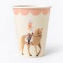 Pappbecher - M�dchen auf Pferd - Lavendelblau - 8er-Packung