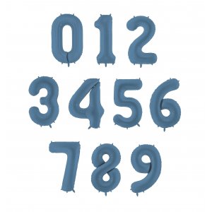 Zahlenballon - Marineblau - 86 cm
