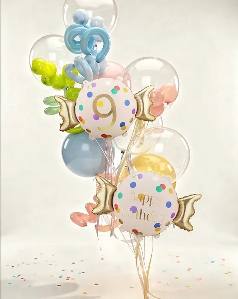 Folienballon - Süßigkeiten - Nummer 1-9 Folienballon - Süßigkeiten - Nummer 1-9