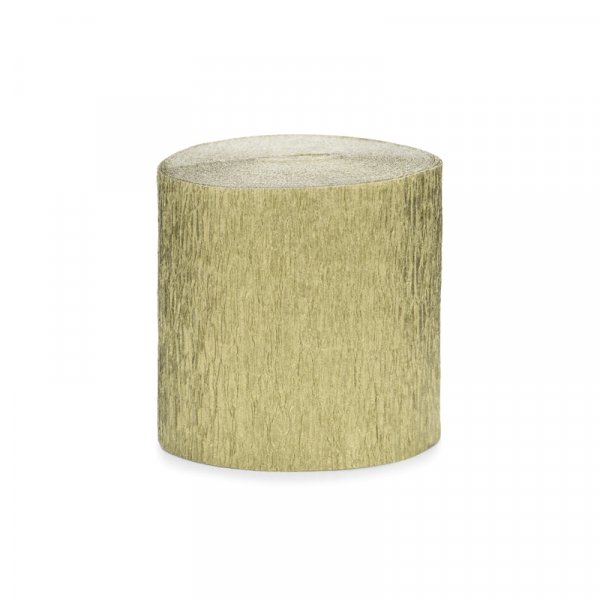 Krepp-Luftschlangen - Gold - 4er-Pack