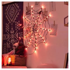 Spinnennetz mit Lichtern - Halloween Spinnennetz mit Lichtern - Halloween