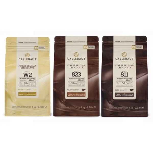 Schokolade - Favoriten von Callebaut - Weiße, dunkle und Vollmilchschokolade - 3 kg Schokolade - Favoriten von Callebaut - Weiße, dunkle und Vollmilchschokolade - 3 kg