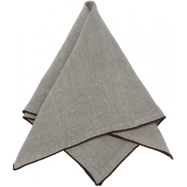 Celine Serviette 45 x 45 cm - Dunkles Nougat