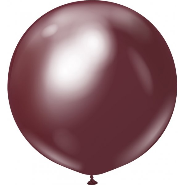Luftballons schlicht - Premium 60 cm - Burgund Chrom