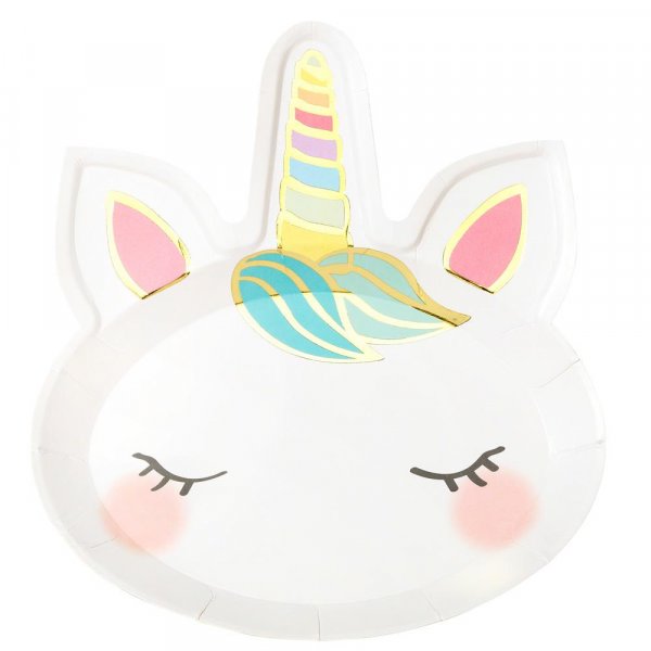Pappteller - Einhorngesicht - 8er-Pack Pappteller - Einhorngesicht - 8er-Pack