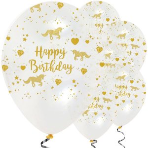Luftballons - Unicorn Sparkle - Klar/Gold - 6er-Pack Luftballons - Unicorn Sparkle - Klar/Gold - 6er-Pack