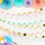 Girlande - Kreise - Pastell/Gold - 6er-Pack Girlande - Kreise - Pastell/Gold - 6er-Pack