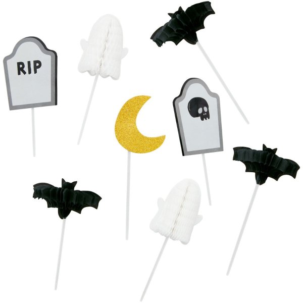 Halloween-Kuchendekorationen - 8er-Pack Halloween-Kuchendekorationen - 8er-Pack