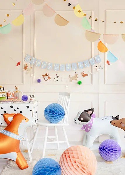 Girlande - Happy Birthday - Hunde - 2,1 m