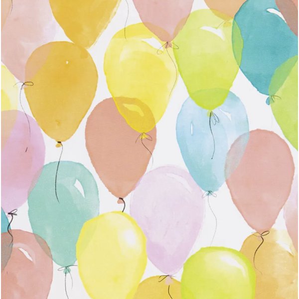 Geschenkpapier - Luftballons - Pastell