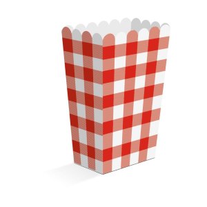 Snackboxen - Rote Quadrate - 6,3 × 4,4 × 13,5 cm - 8er-Packung Snackboxen - Rote Quadrate - 6,3 × 4,4 × 13,5 cm - 8er-Packung