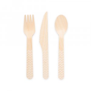 Holzbesteck - Weiß - 18er-Packung/6 Gedecke Holzbesteck - Weiß - 18er-Packung/6 Gedecke