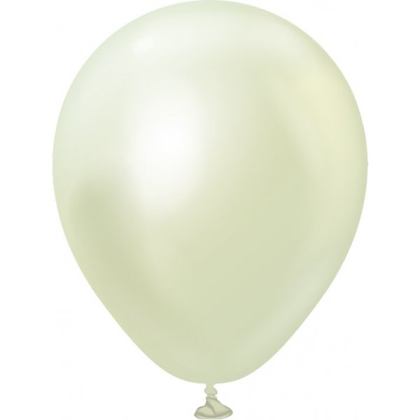 Mini-Luftballons schlicht - Premium 13 cm - Grngold-Chrom