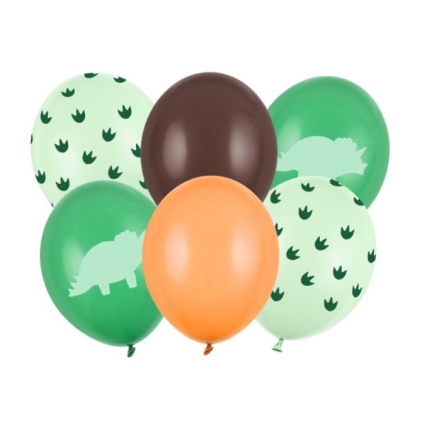 Ballonstrauß - Dinosaurier-Mix - 6 Stück Ballonstrauß - Dinosaurier-Mix - 6 Stück