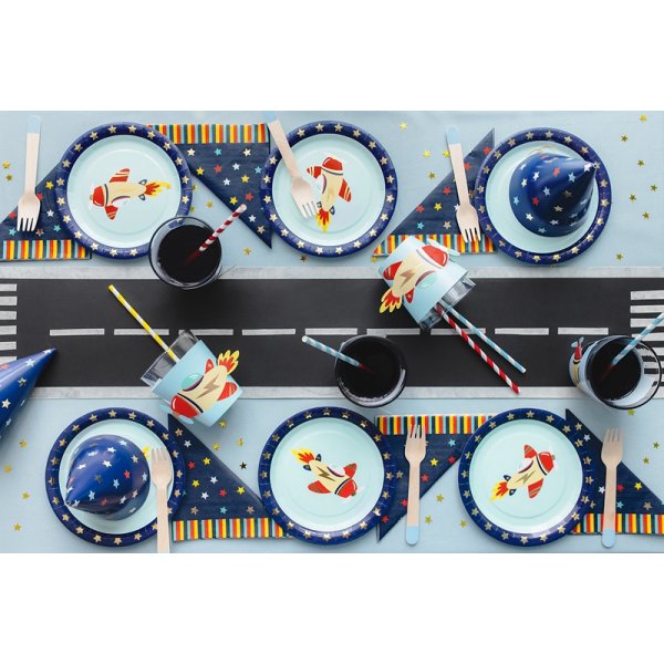 Partyhüte - Blau mit Sternen - 6er-Pack Partyhüte - Blau mit Sternen - 6er-Pack