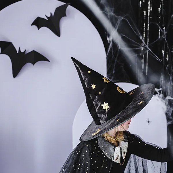 Hexenhut - Schwarz/Gold Hexenhut - Schwarz/Gold