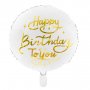 Folienballon - Happy Birthday to you - Wei/Gold