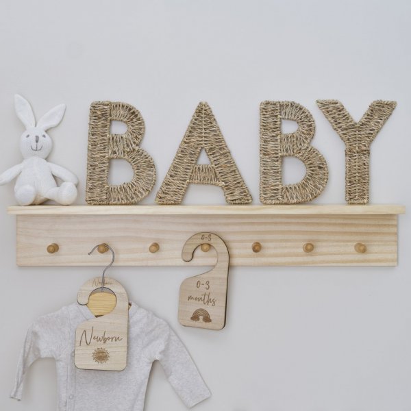 Hanfbuchstaben - BABY - Hallo Baby Hanfbuchstaben - BABY - Hallo Baby