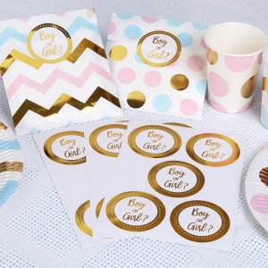 Aufkleber - Junge oder Mädchen - Gold - 25er-Pack Aufkleber - Junge oder Mädchen - Gold - 25er-Pack