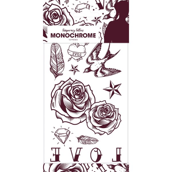 Tattoos - Monochrome Love - 10er-Pack Tattoos - Monochrome Love - 10er-Pack