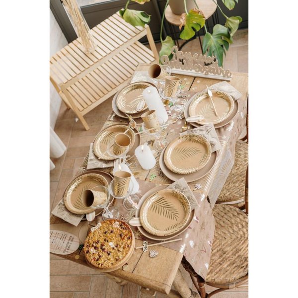 Servietten - Palmenblätter - Braun und Gold - 16er-Packung Servietten - Palmenblätter - Braun und Gold - 16er-Packung