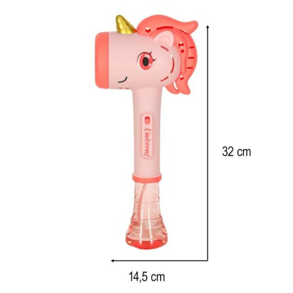 Seifenblasenmaschine Einhorn mit Licht und Sound 32 x 14,5 cm - inkl. 100 ml Seifenblasen Seifenblasenmaschine Einhorn mit Licht und Sound 32 x 14,5 cm - inkl. 100 ml Seifenblasen