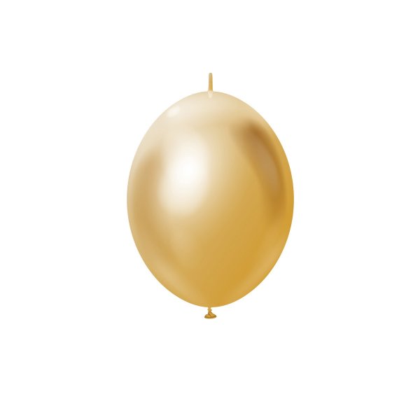 Latexballons - K-Link - Spiegelgold - 30 cm, 50er-Packung