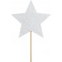Kuchenspieer - Sterne - Silberglitter - 6er-Pack