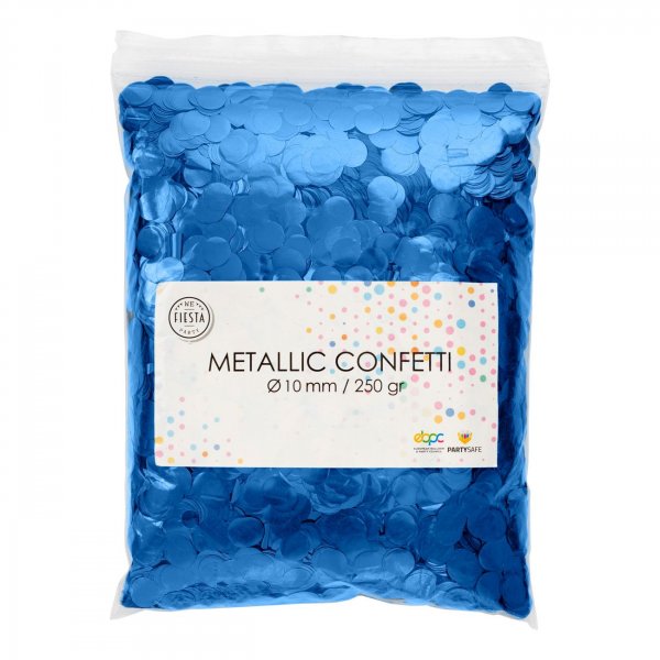 Konfetti - Blau-Metallic - Rund, 10 mm - 250 g