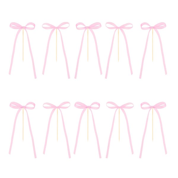Cake Picks/Cake Topper - Schleifen - Rosa - 10er Pack Cake Picks/Cake Topper - Schleifen - Rosa - 10er Pack