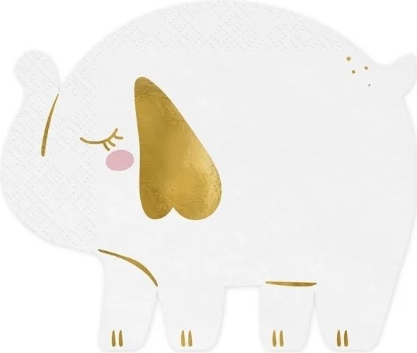Servietten - Wei�er Elefant - 12er-Pack