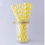 Strohhalme - gestreift - gelb - 10er-Pack