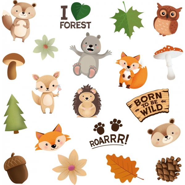 Tattoos - Freunde des Waldes - 20 Stk Tattoos - Freunde des Waldes - 20 Stk