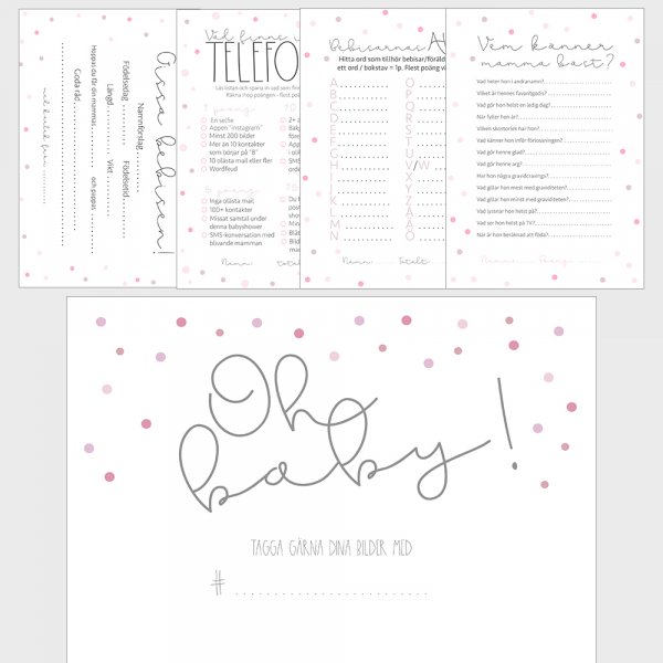 Kit fr Babyparty - Rosa